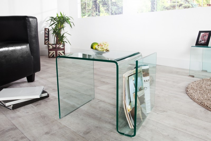 Konferenční stolek Fantome 50cm x 40cm - tvrzené sklo / 22860