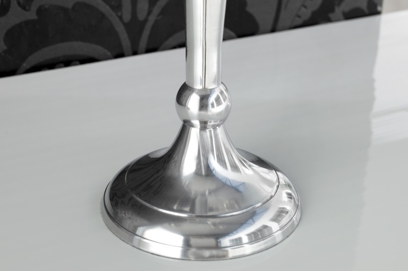 Držák na svíčku, 5-ramenní stříbro 40cm / 17363