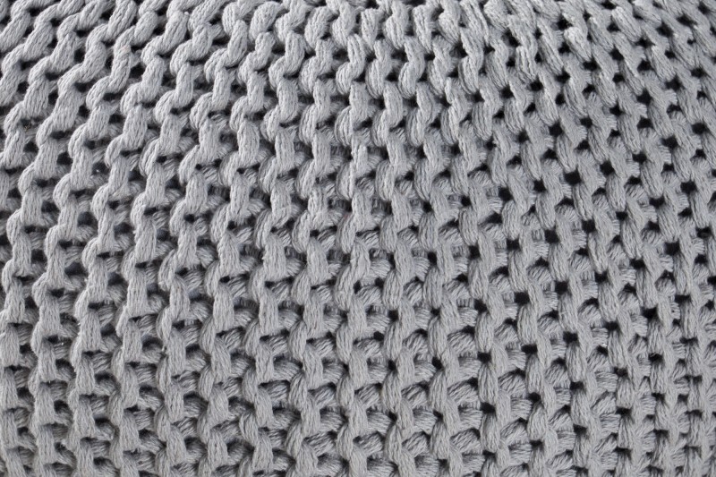 Podnožka Leeds 50cm - šedá, pletená / 23106 - 1ks skladem