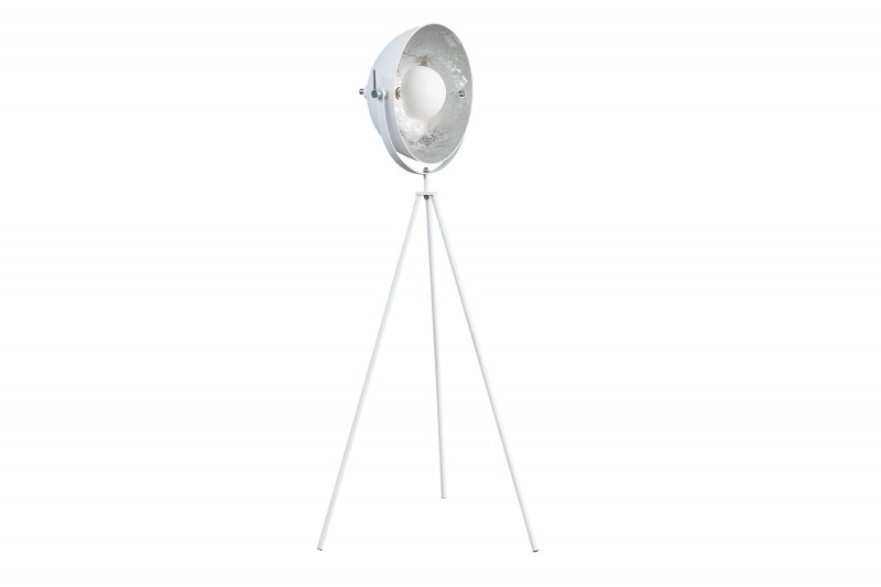 Stojací lampa Hollywood 140cm - bílá, stříbrná / 36618