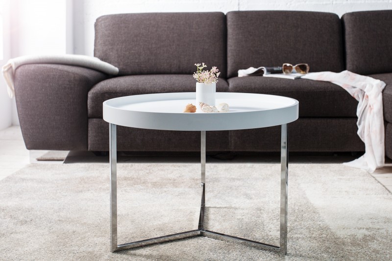 Konferenční stolek Modular 60cm - bílá, stříbrná / 36718