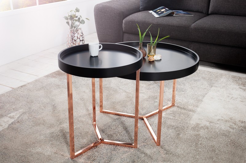 Konferenční stolek Modular 60cm - černá, měď / 36719