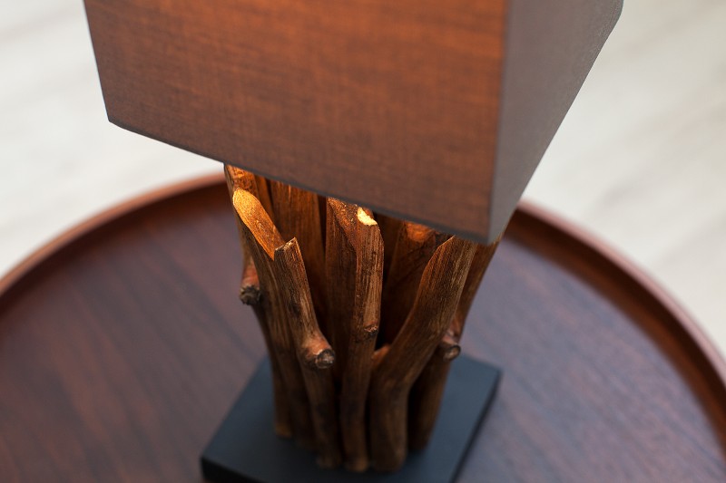 Stolní lampa Euphoria 45cm - naplavené dřevo, šedá, hnědá / 36966