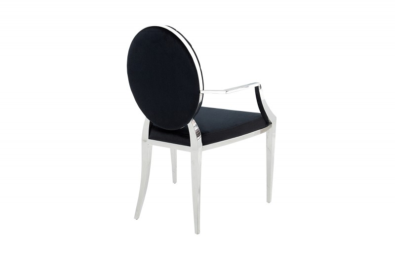 Jídelní židle Giacomo III - černá, samet / 37355