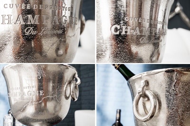 Chladič šampaňského 40cm stříbrný / 37606
