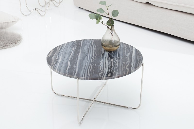 Konferenční stolek Marble Desk 62cm - šedý mramor / 38011