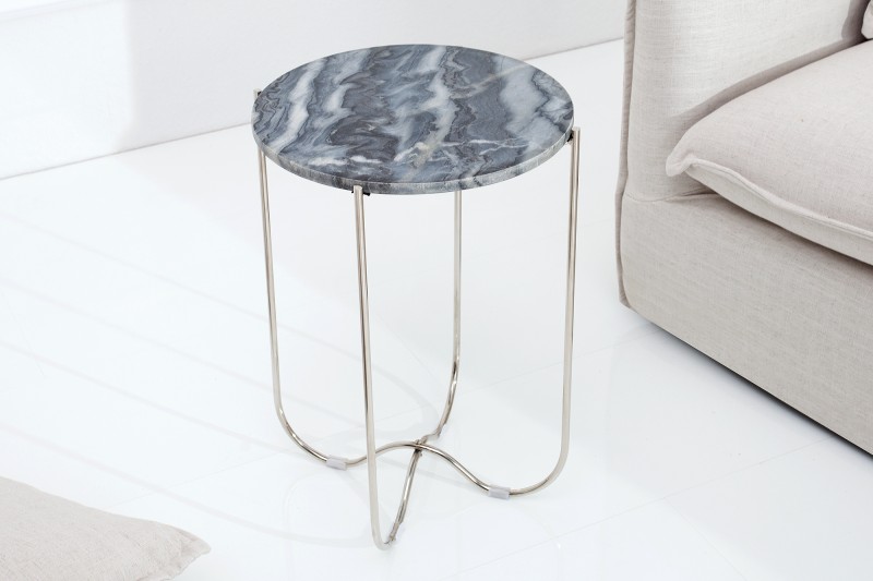 Odkládací stolek Marble Desk 38cm - šedý mramor / 38020