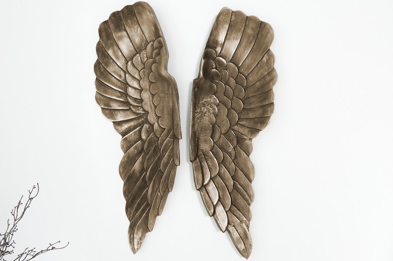 Nástěnná dekorace Fallen Angel 65cm - stříbro, bronz / 38437