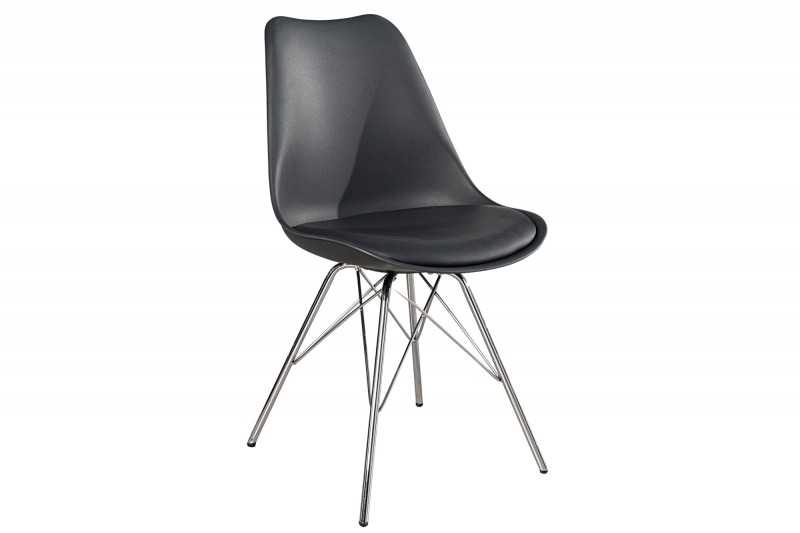 Jídelní židle Scandinavia Steel - antracitová, plast  / 38090