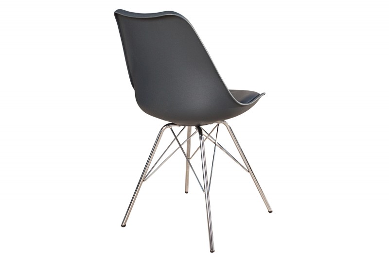 Jídelní židle Scandinavia Steel - antracitová, plast  / 38090