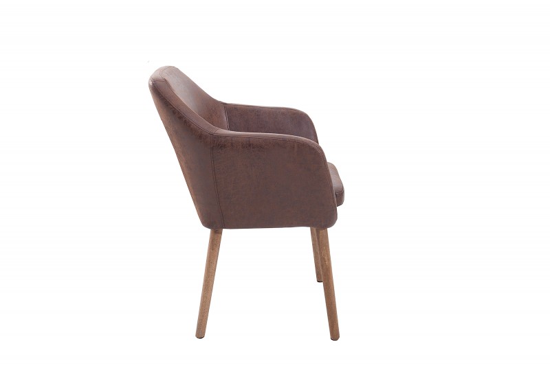 Jídelní židle Millden - vintage hnědá / 37871 