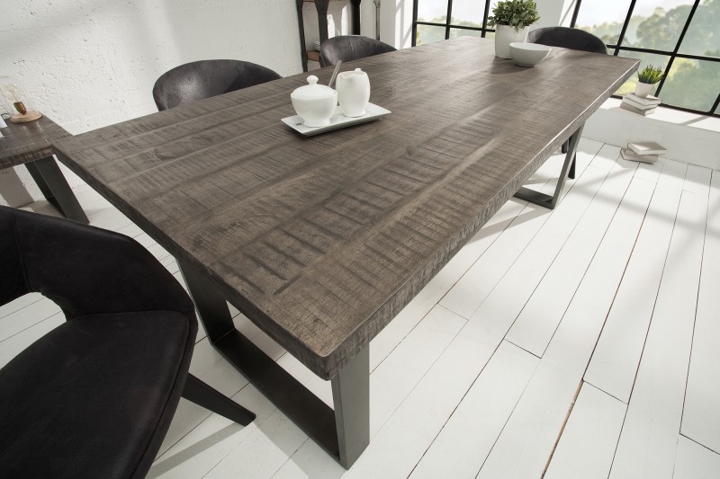 Jídelní stůl Hobart Grey 160cm x 90cm - šedé mango / 38655