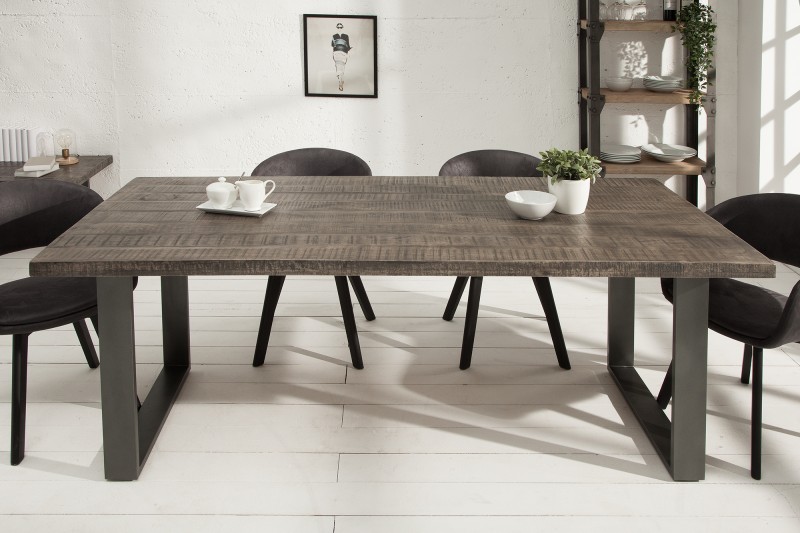 Jídelní stůl Hobart Grey 180cm x 90cm - šedé mango / 38657