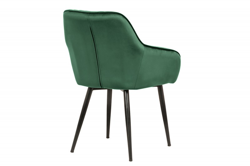 Jídelní židle Monroe - smaragdově zelená, samet / 39526 