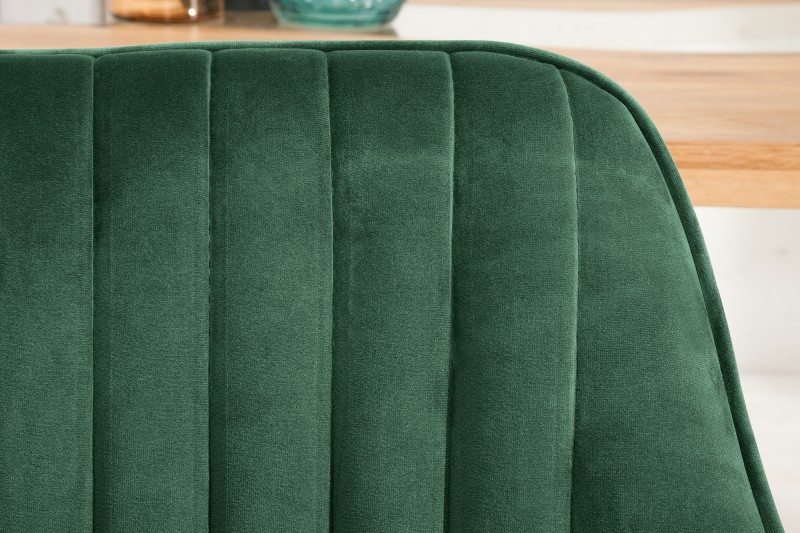 Jídelní židle Monroe - smaragdově zelená, samet / 39526 