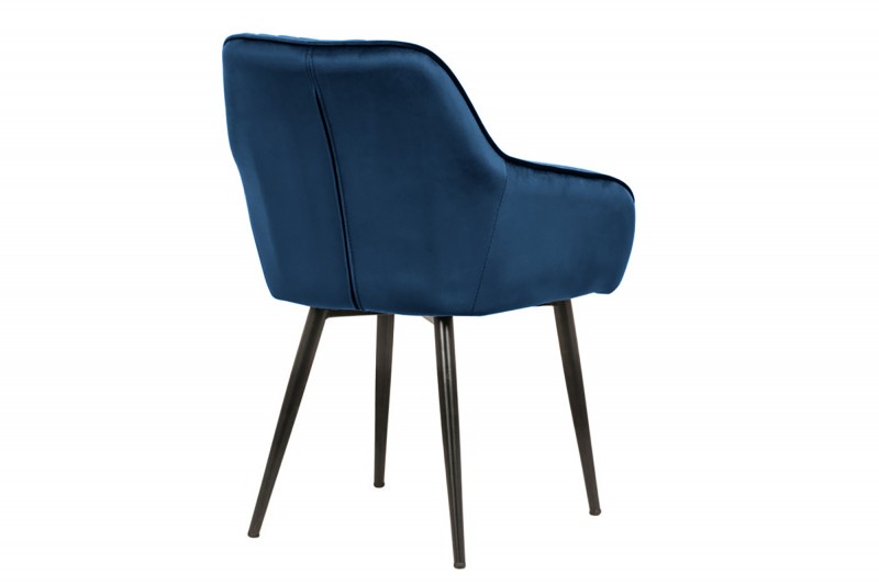 Jídelní židle Monroe - modrá, samet / 39527