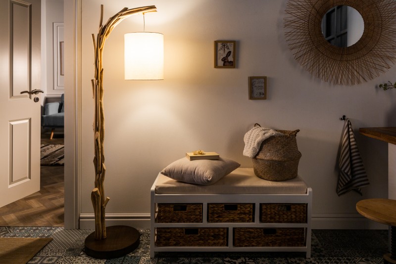 Stojací lampa Driftwood 163cm - naplavené dřevo  / 39636