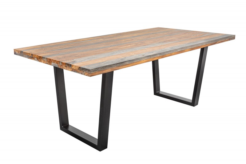 Jídelní stůl Malabo 160cm x 90cm - Sheesham, kouřově šedý / 39747