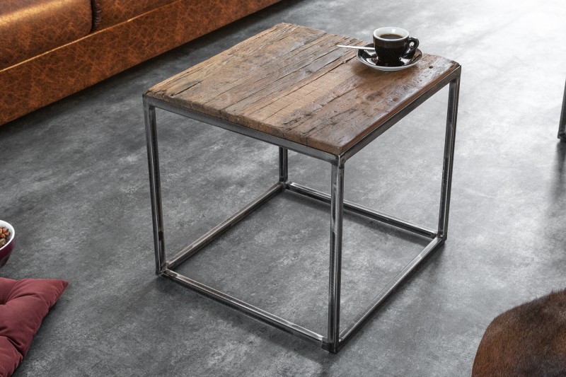 Konferenční stolek Mikael 40cm x 40cm - recyklované dřevo / 39586