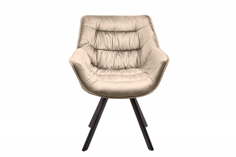 Jídelní židle Molly Comfort - stříbrno-šedá, samet / 38596