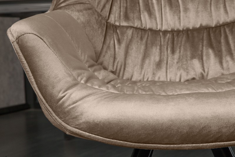 Jídelní židle Molly Comfort - stříbrno-šedá, samet / 38596