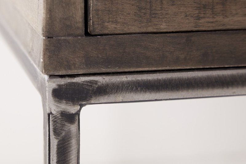 Konferenční stolek Iron Craft 45cm - šedý, akát / 39590