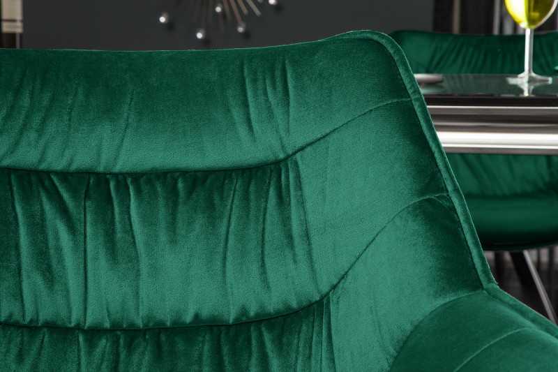 Jídelní židle Molly Comfort - smaragdová, samet / 39475