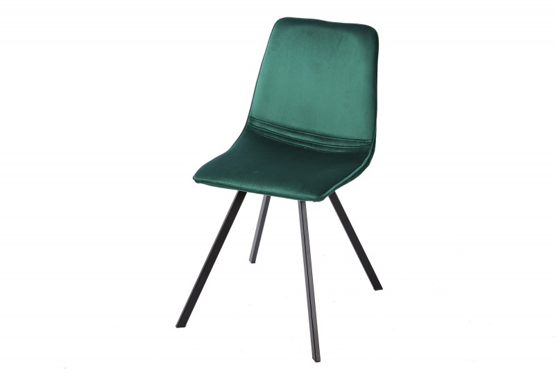 Jídelní židle Cindy - smaragdová, samet / 39918 - 2ks skladem