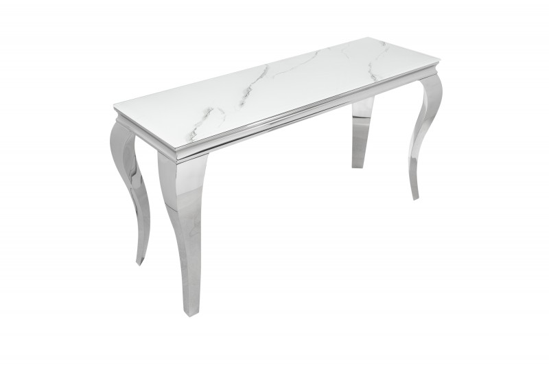 Toaletní stolek Giacomo 145cm x 50cm - mramor, stříbrná / 39997