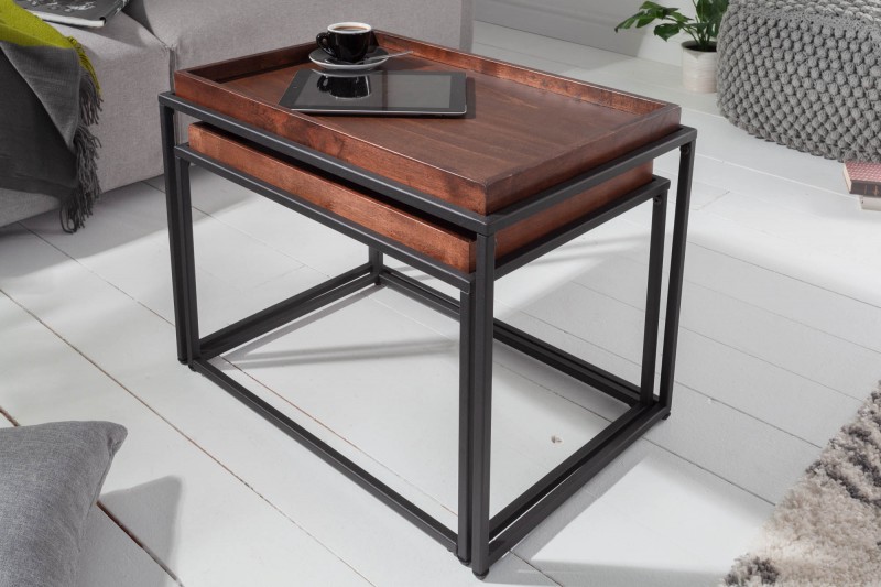 Konferenční stolek Oak Desk 2ks - buk, mocca / 39719