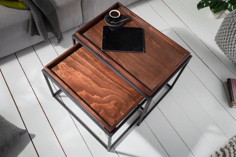 Konferenční stolek Oak Desk 2ks - buk, mocca / 39719