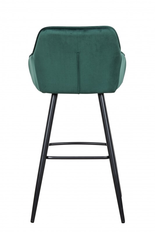 Barová židle Monroe - smaragdově zelená, samet / 40436
