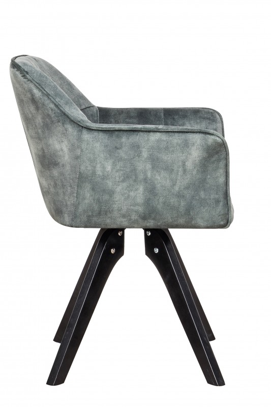 Jídelní židle Delphi - stříbrno-šedá, samet  / 40257