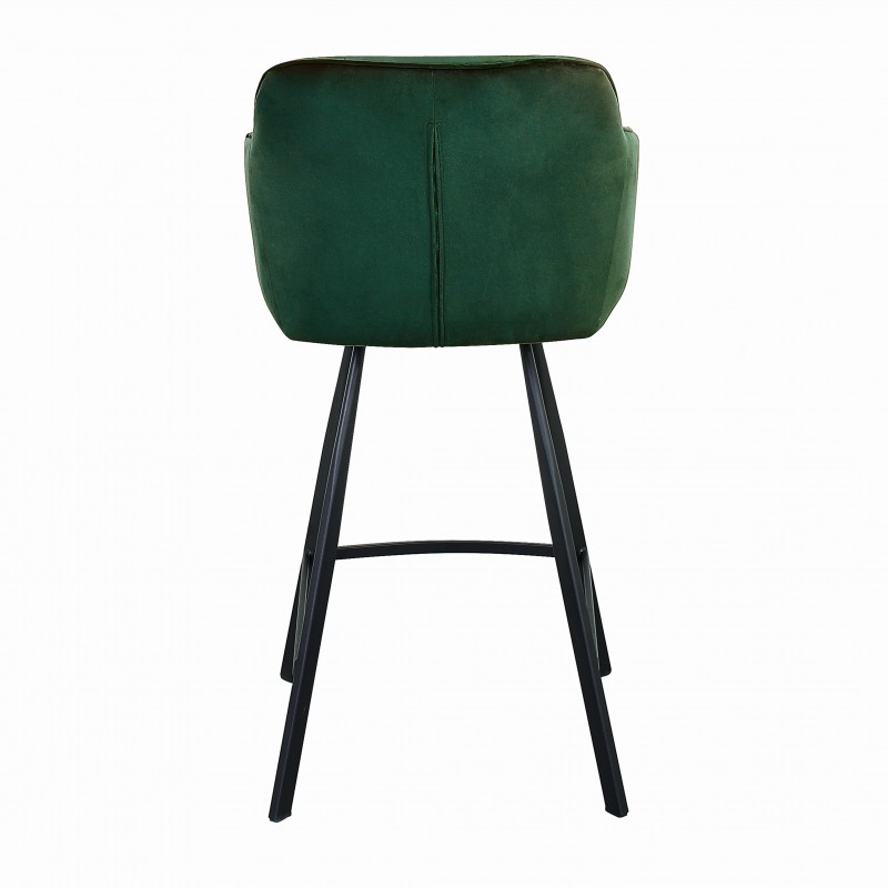 Barová židle Telma - zelená, samet / 40309