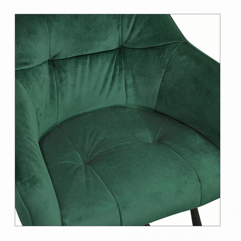 Barová židle Telma - zelená, samet / 40309