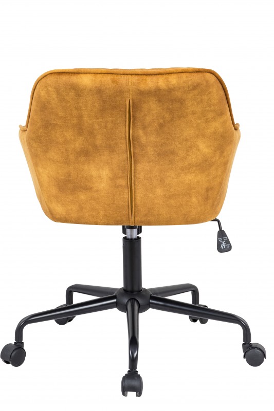 Kancelářská židle Loreta - žlutá, samet / 40306