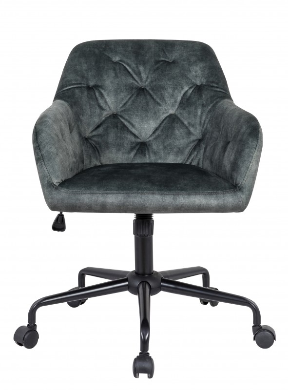 Kancelářská židle Monica - šedo-zelená, samet / 40304