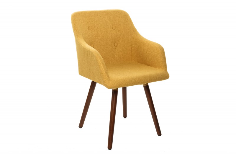 Jídelní židle Scandinavia Retro - hořčičně-žlutá / 40124 
