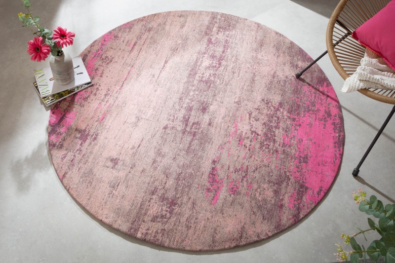 Teppich Modern Art 150cm rund beige pink/ 41261 -8520