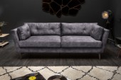 Sofa Marvelous 220cm grau Samt/ 40323 