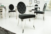 Stuhl Modern Barock schwarz / 37354 