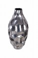 Vase Organic Orient 45cm silber Hammerschlag/ 41544 