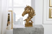 Skulptur Caballo Pferdekopf 40cm gold/ 42989 