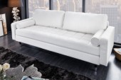 Sofa Cozy 220cm Teddystoff weiss/ 42703 