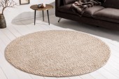 Teppich Wool 150cm rund beige/ 43056 