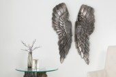 Wanddeko Fallen Angel 65cm antik silber_bronze/ 38437 