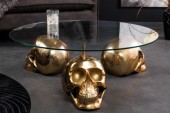 Couchtisch Skull 90cm gold/ 43496 